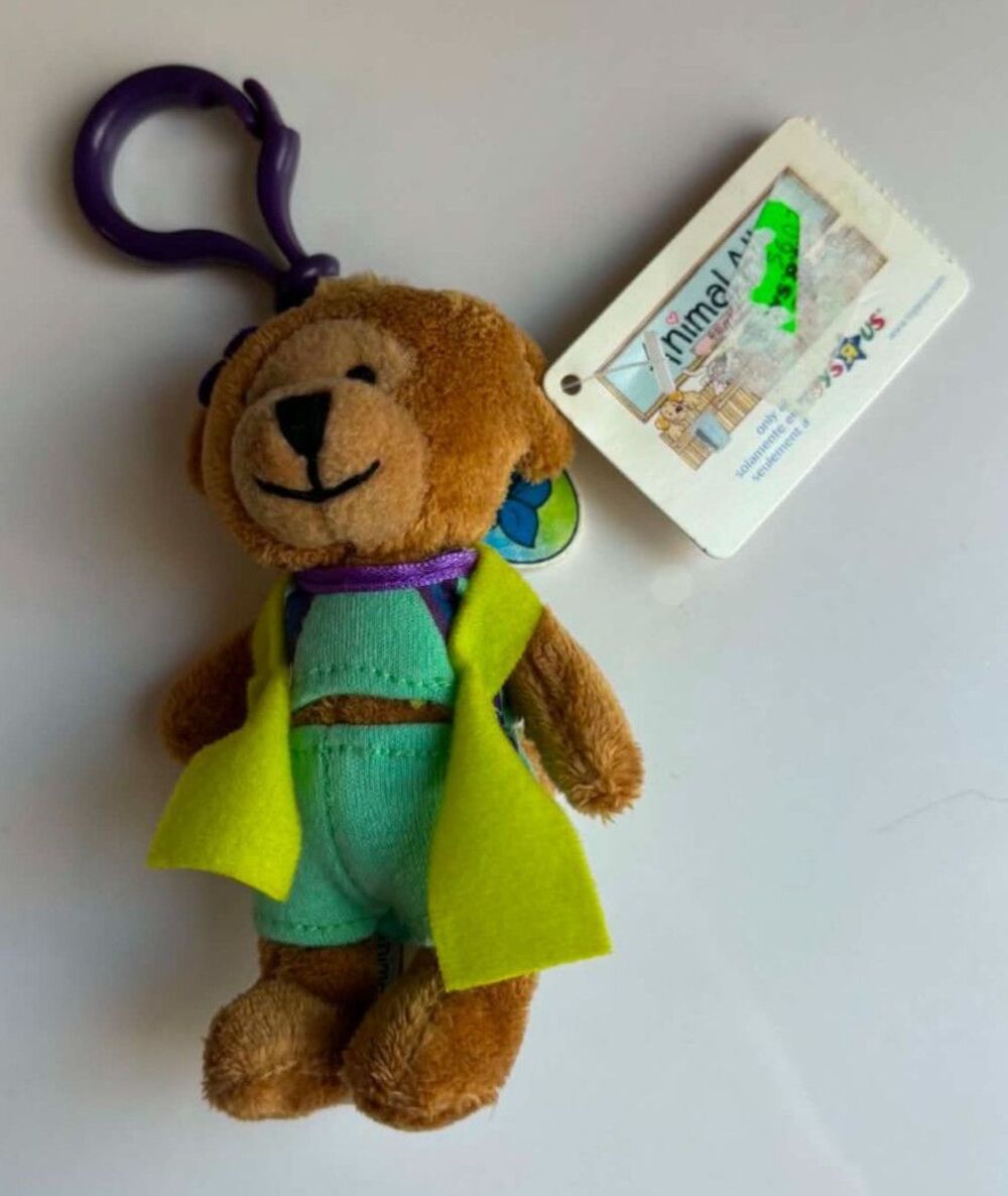 Toys R Us Animal Alley Beach Bear Plush Keychain Fun in the Sun 93872